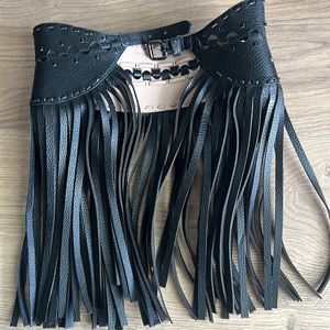 BCBG Fringe high wasted belt